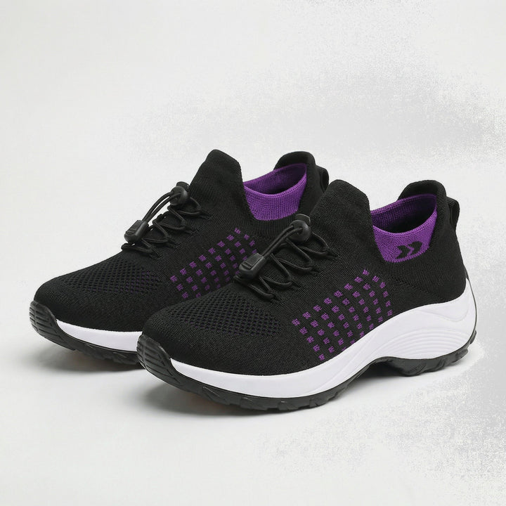 AVA | KNIT FABRIC PURPLE SHOES FOR WOMEN
