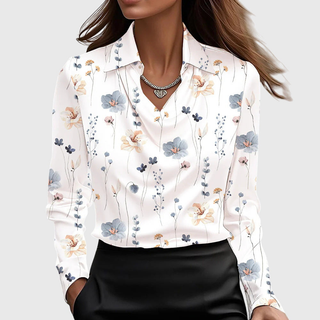 ARLOWE | SATIN COWL-NECK COLLARED BLOUSE FOR WOMEN