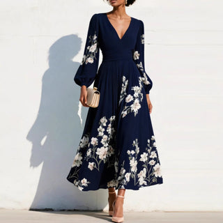 OLYMPE | PUFF SLEEVE MIDI DRESS FOR WOMEN