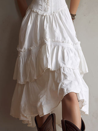 RETRO | BOHO TIERED MIDI DRESS FOR WOMEN