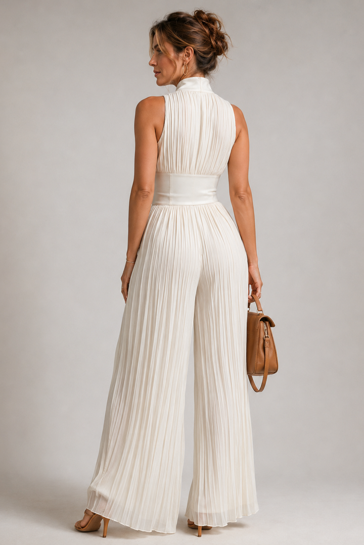 DJONI | PLEATED HALTER JUMPSUIT FOR WOMEN