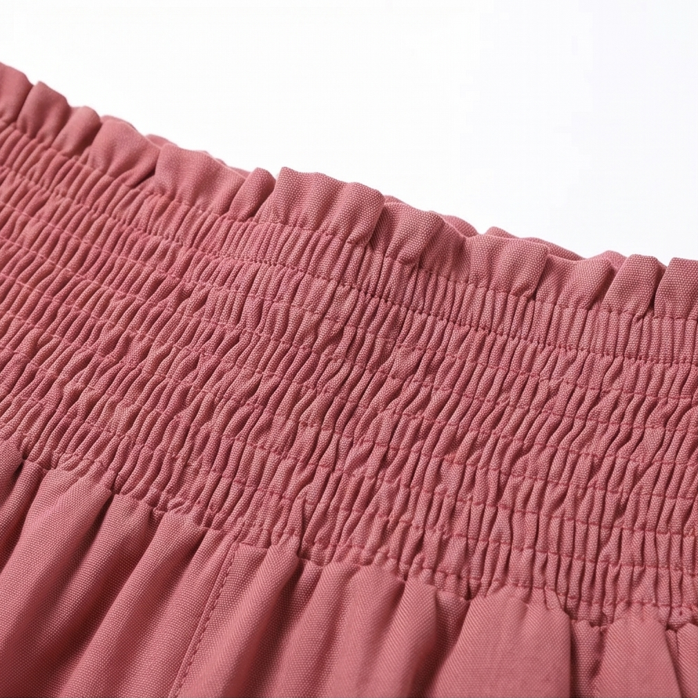 BREESA | SMOCKED HIGH-WAIST SUMMER PANTS FOR WOMEN