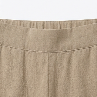 BREZIA | ASYMMETRIC LINEN CROPPED PANTS FOR WOMEN