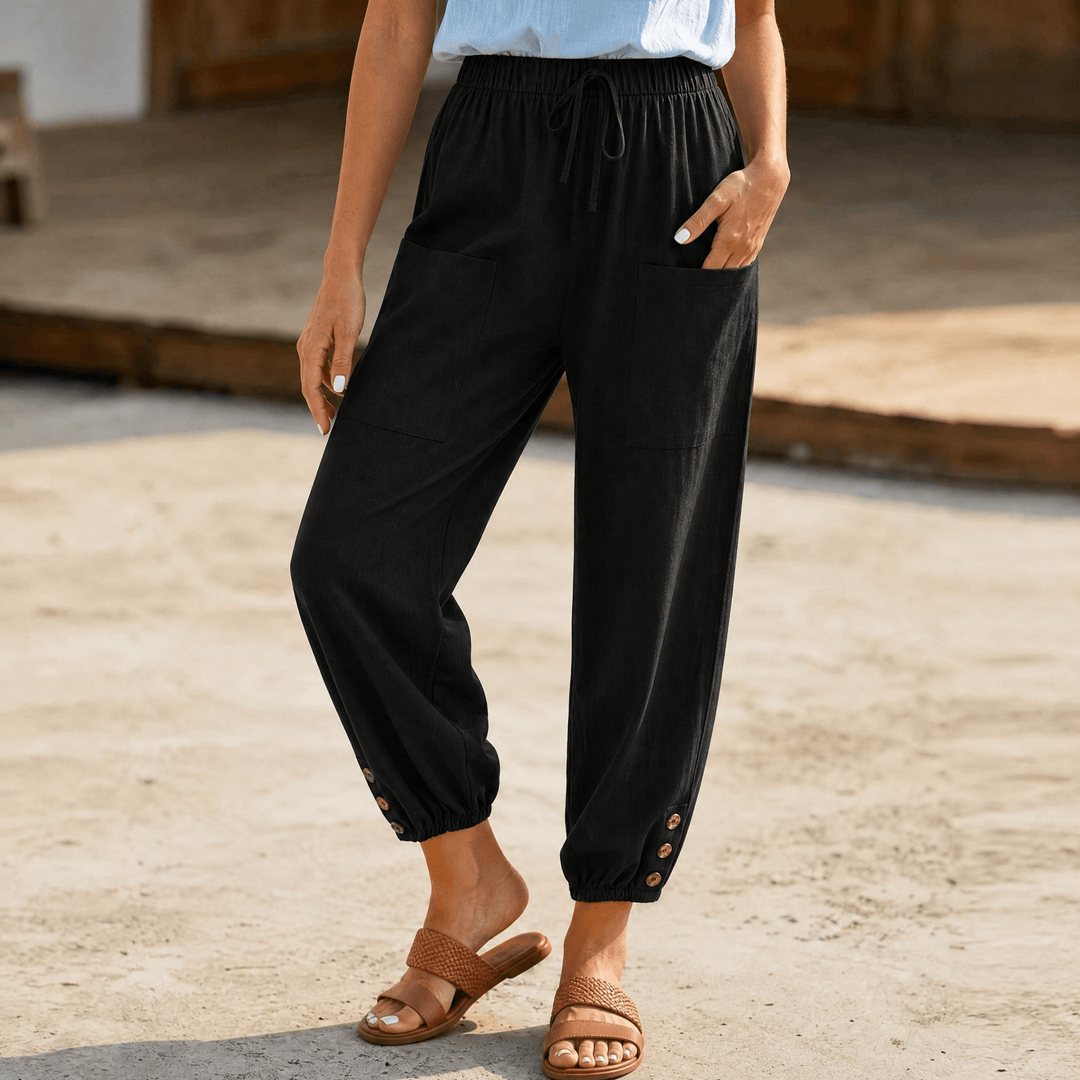 BREZIA | RELAXED FIT COTTON TROUSERS FOR WOMEN