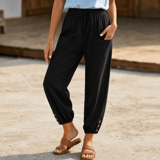 BREZIA | RELAXED FIT COTTON TROUSERS FOR WOMEN