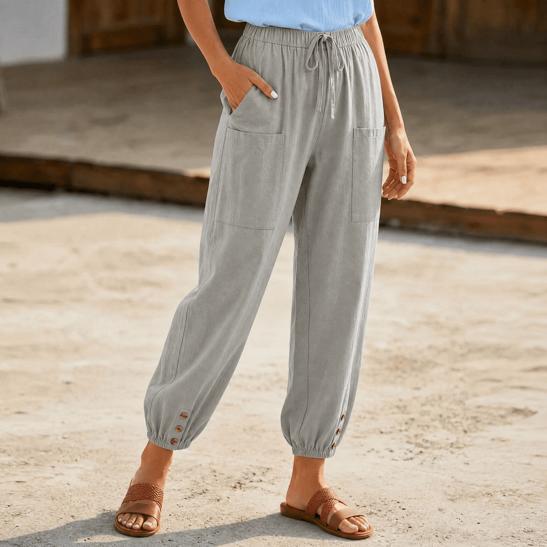BREZIA | RELAXED FIT COTTON TROUSERS FOR WOMEN