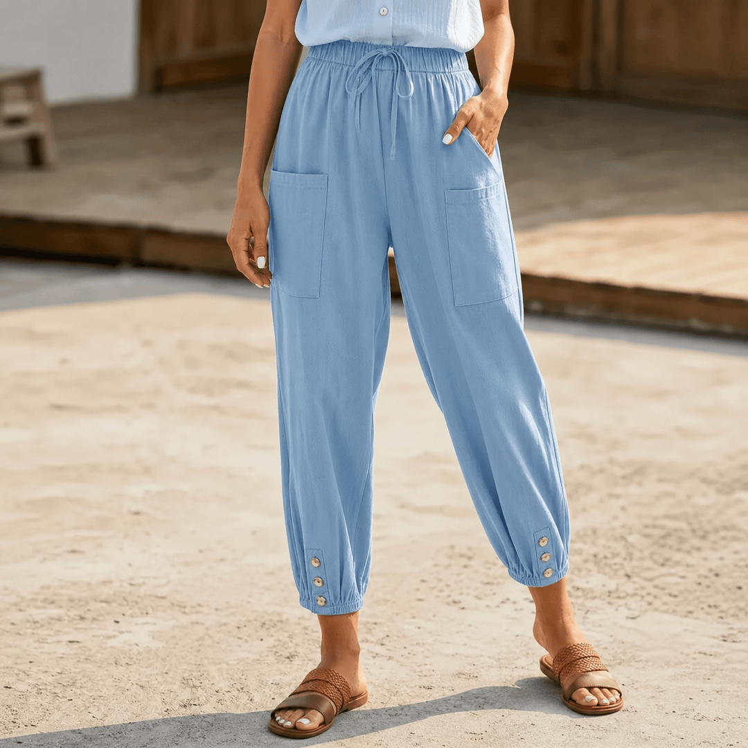 BREZIA | RELAXED FIT COTTON TROUSERS FOR WOMEN