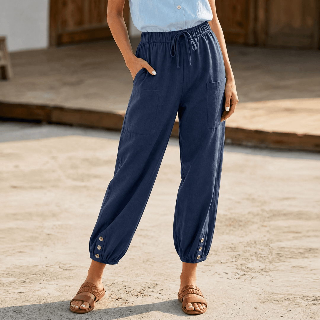 BREZIA | RELAXED FIT COTTON TROUSERS FOR WOMEN