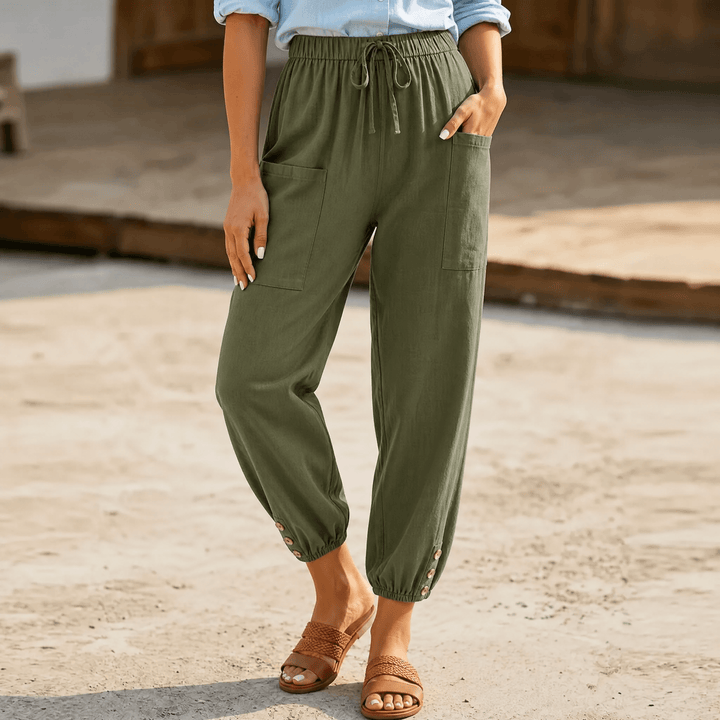BREZIA | RELAXED FIT COTTON TROUSERS FOR WOMEN