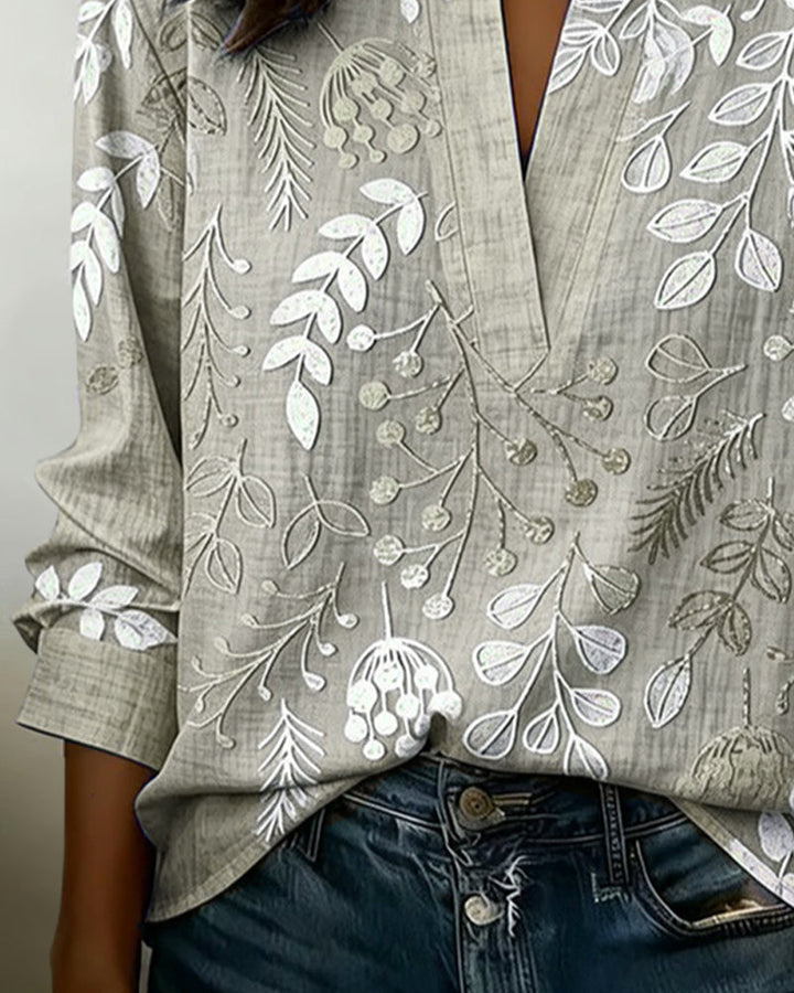 EDITH | BOTANICAL PRINT BLOUSE FOR WOMEN