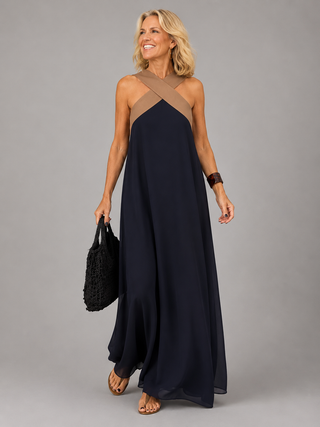 FRIDA | CROSS ELEGANCE MAXI DRESS FOR WOMEN