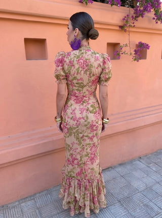 KLARA | FLORAL ROSE DRESS FOR WOMEN