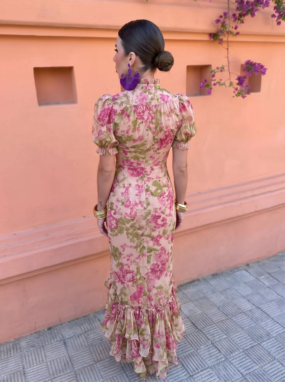 KLARA | FLORAL ROSE DRESS FOR WOMEN