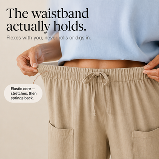 WEARBELLA | WIDE-LEG LINEN BLEND PANTS FOR WOMEN