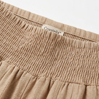 COASTELLA | SMOCKED-WAIST WIDE-LEG CULOTTES TROUSERS FOR WOMEN