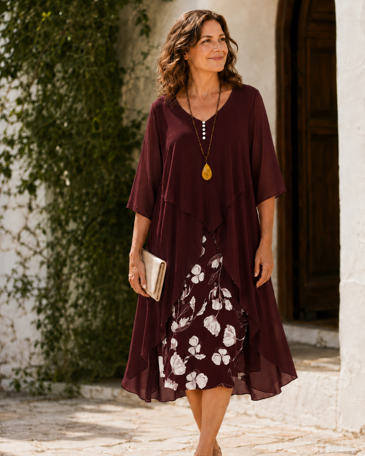 ODETTE | TIERED LAYERED MAXI DRESS FOR WOMEN