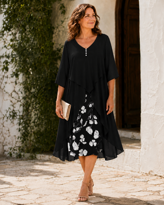 ODETTE | TIERED LAYERED MAXI DRESS FOR WOMEN