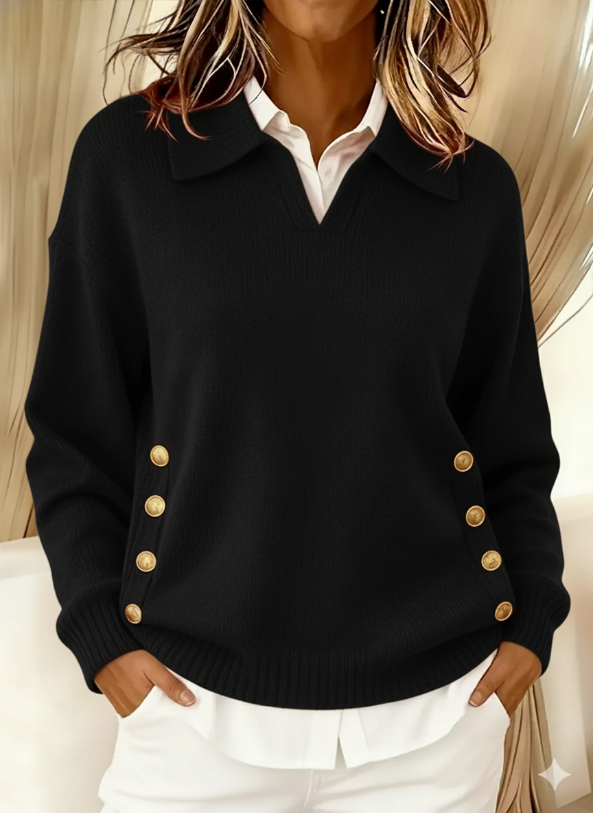 STEFANIA | V-NECK COLLAR SWEATER FOR WOMEN