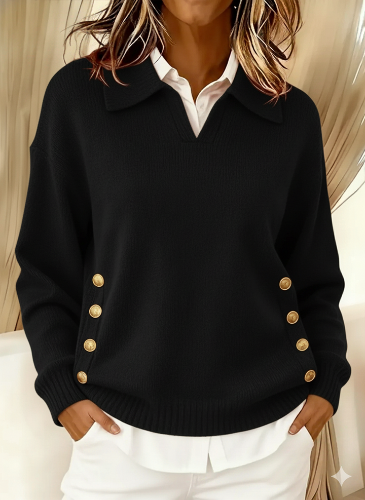 STEFANIA | V-NECK COLLAR SWEATER FOR WOMEN