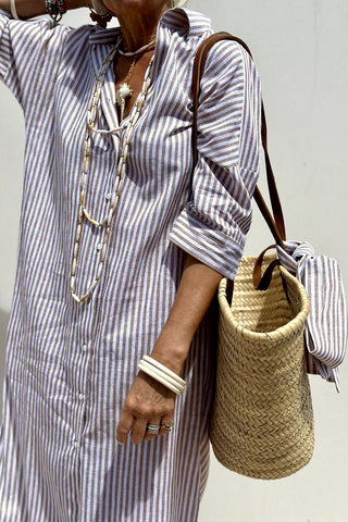 SOPHIA | TIMELESS STRIPED SHIRT DRESS FOR WOMEN