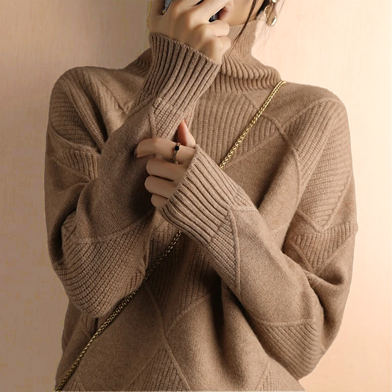 AMELIE | CHUNKY KNIT TURTLENECK SWEATER FOR WOMEN