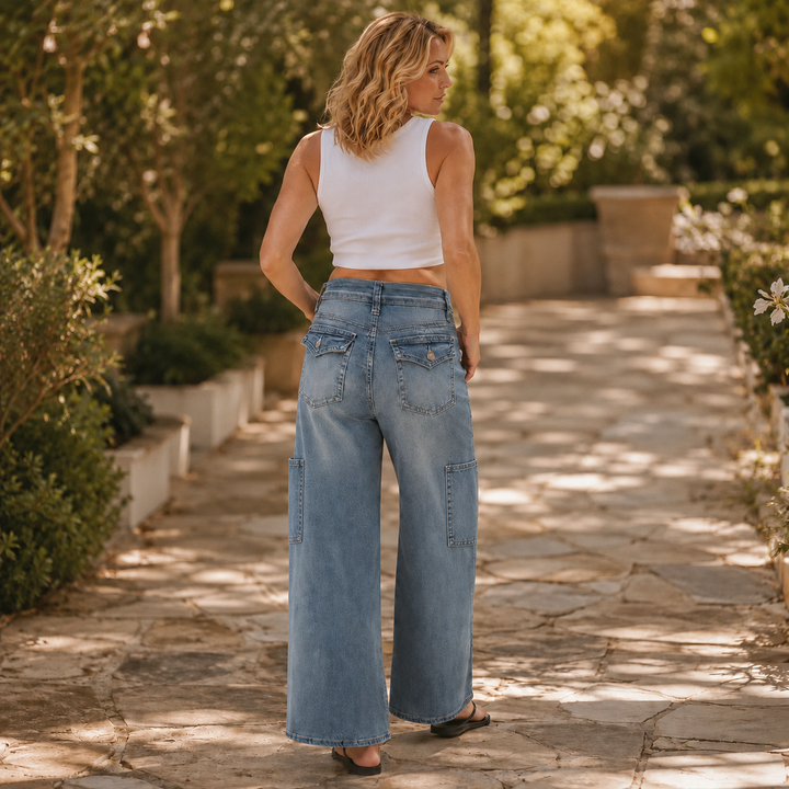 MARELLE | WIDE LEG STRAIGHT JEANS FOR WOMEN