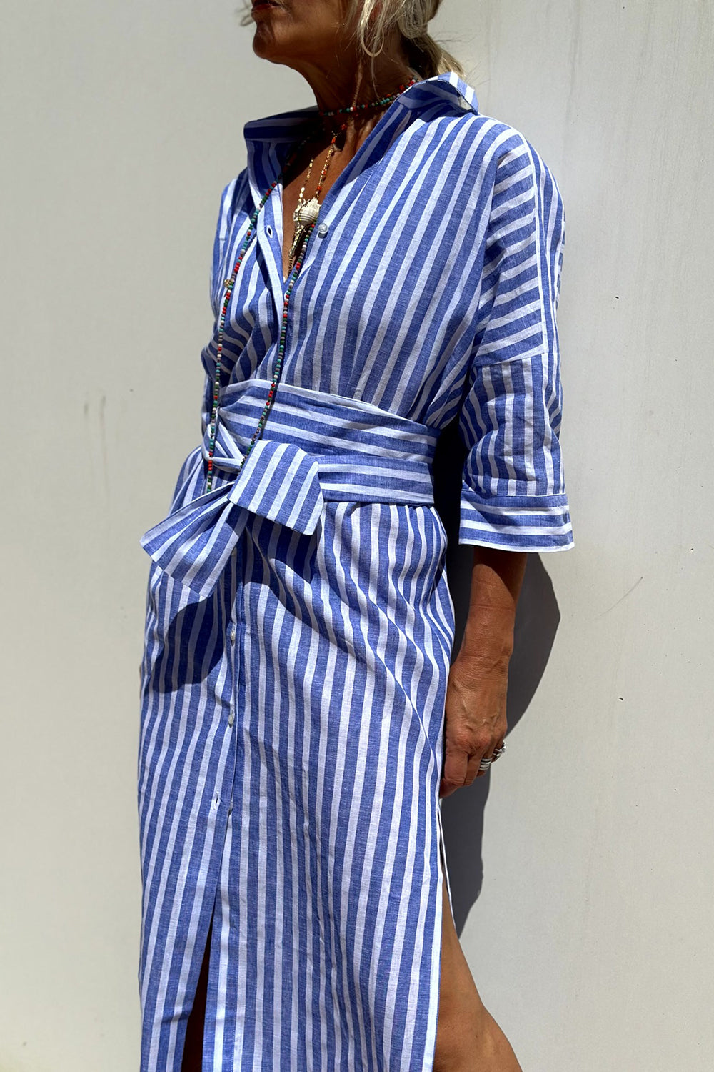 SOPHIA | TIMELESS STRIPED SHIRT DRESS FOR WOMEN