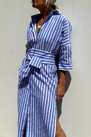 SOPHIA | TIMELESS STRIPED SHIRT DRESS FOR WOMEN