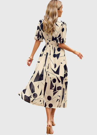 MAREN | FLATTERING FLORAL MIDI DRESS FOR WOMEN
