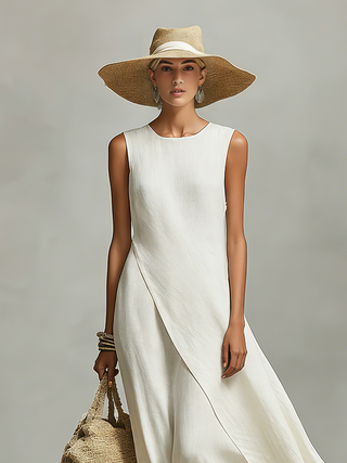 IVORY | LOOSE-FIT MAXI DRESS FOR WOMEN