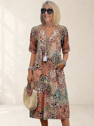 THEODORA | VIBRANT MIDI DRESS FOR WOMEN