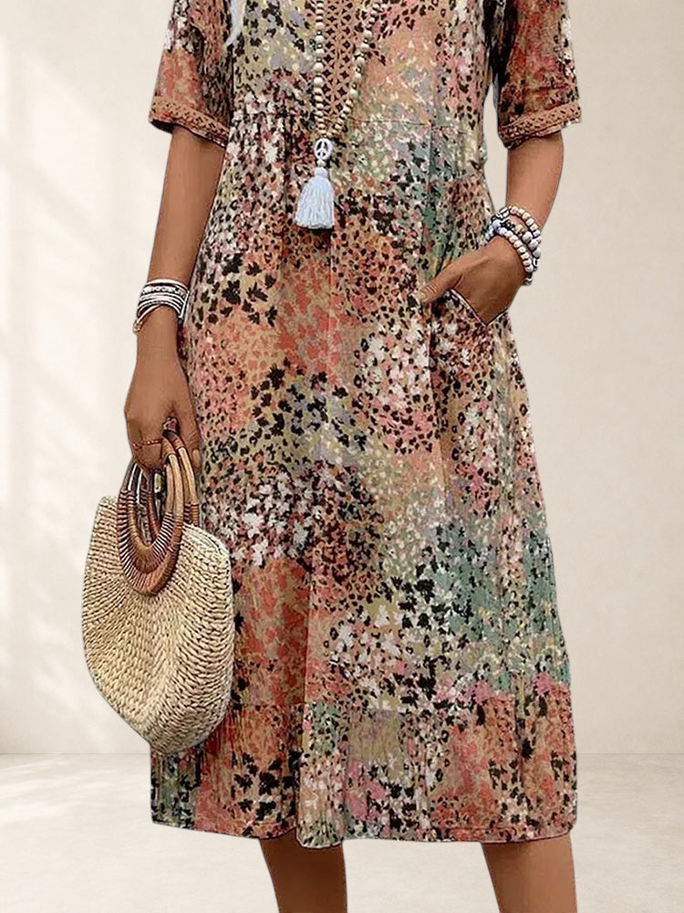 THEODORA | VIBRANT MIDI DRESS FOR WOMEN