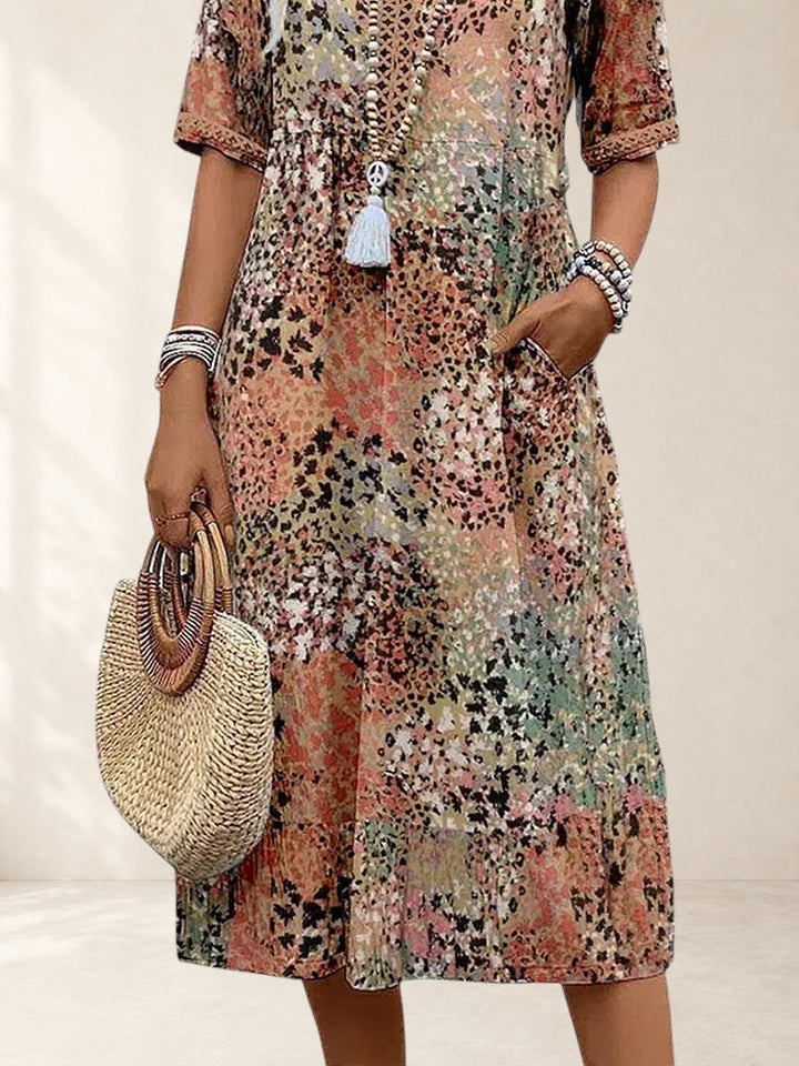 THEODORA | VIBRANT MIDI DRESS FOR WOMEN