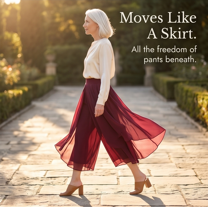 SEVELLA | HIGH-WAIST CULOTTES DRAPE SKIRT FOR WOMEN