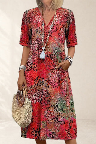 THEODORA | VIBRANT MIDI DRESS FOR WOMEN