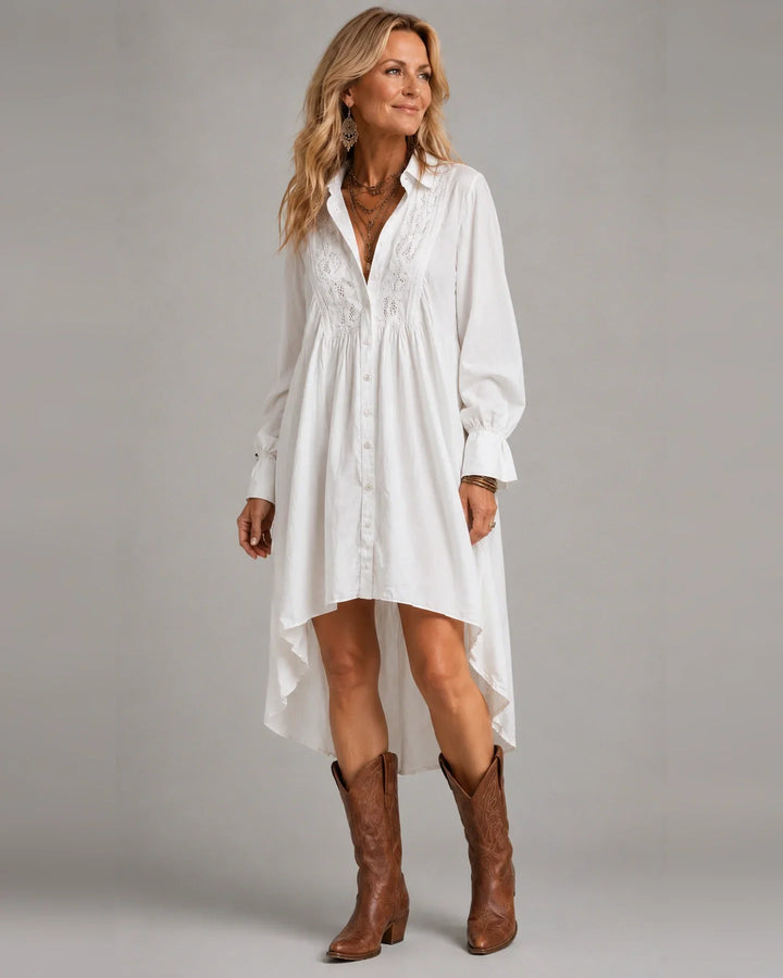 LUCIA | LACE DETAIL SHIRT DRESS FOR WOMEN