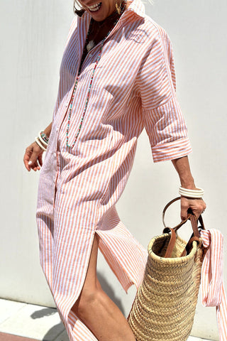 SOPHIA | TIMELESS STRIPED SHIRT DRESS FOR WOMEN
