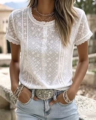 JANNEKE | LACE DETAIL BLOUSE FOR WOMEN