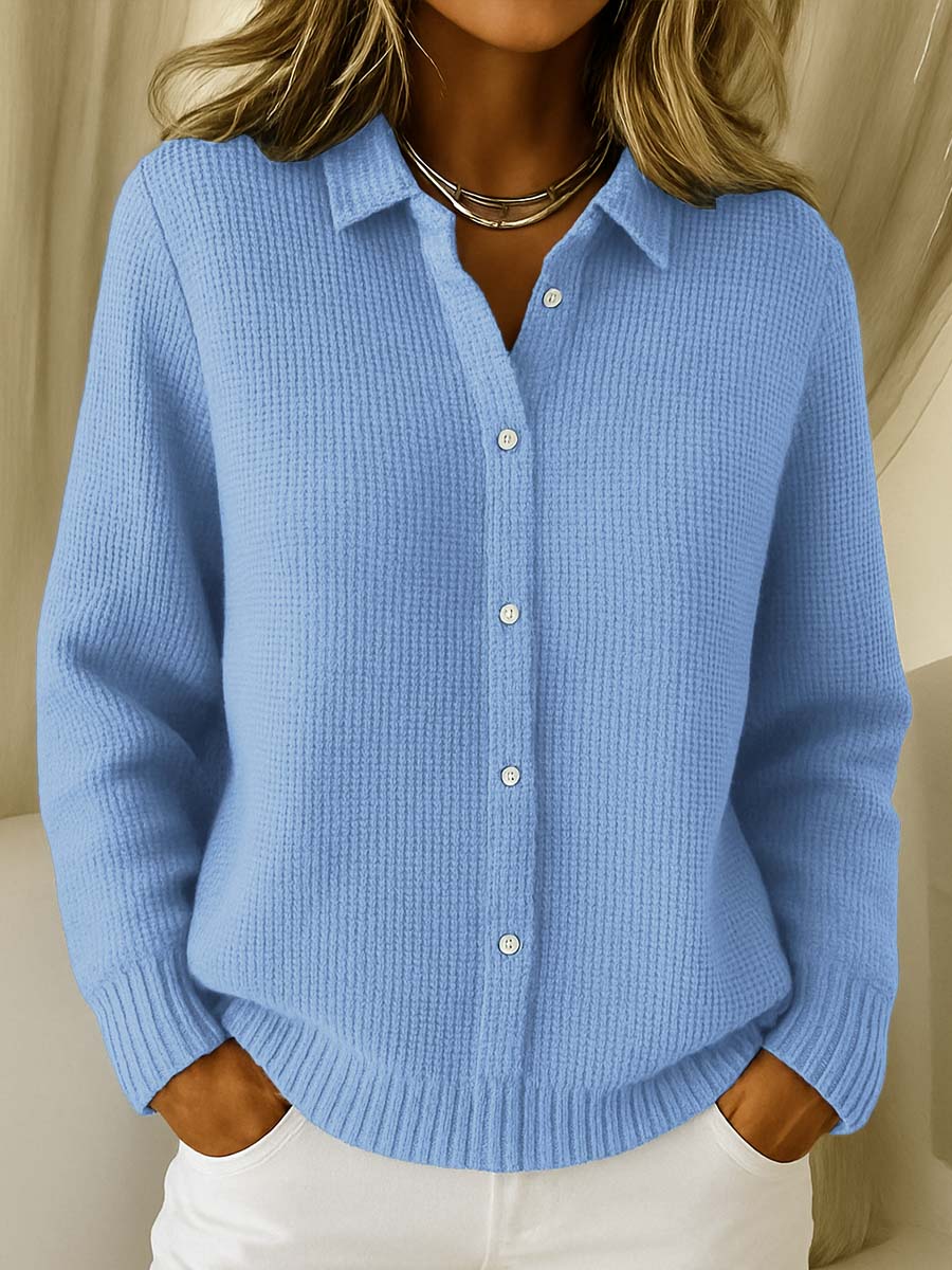 MARIT | TEXTURED KNIT BUTTON-UP CARDIGAN FOR WOMEN