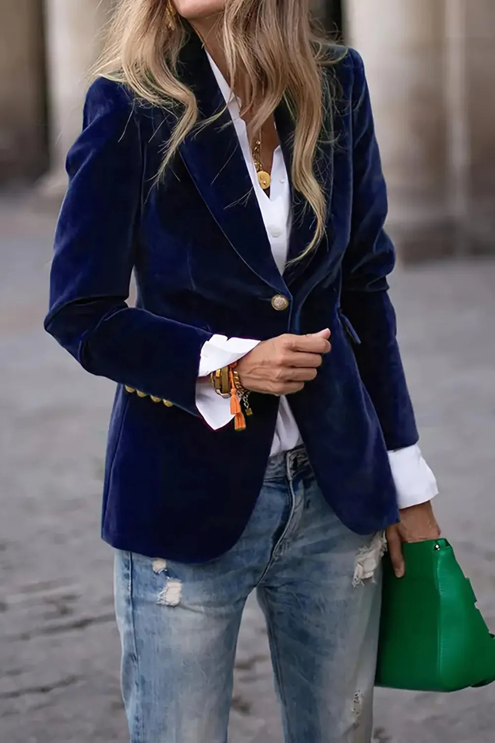 REESE | ONE-BUTTON LAPEL COLLAR BLAZER FOR WOMEN
