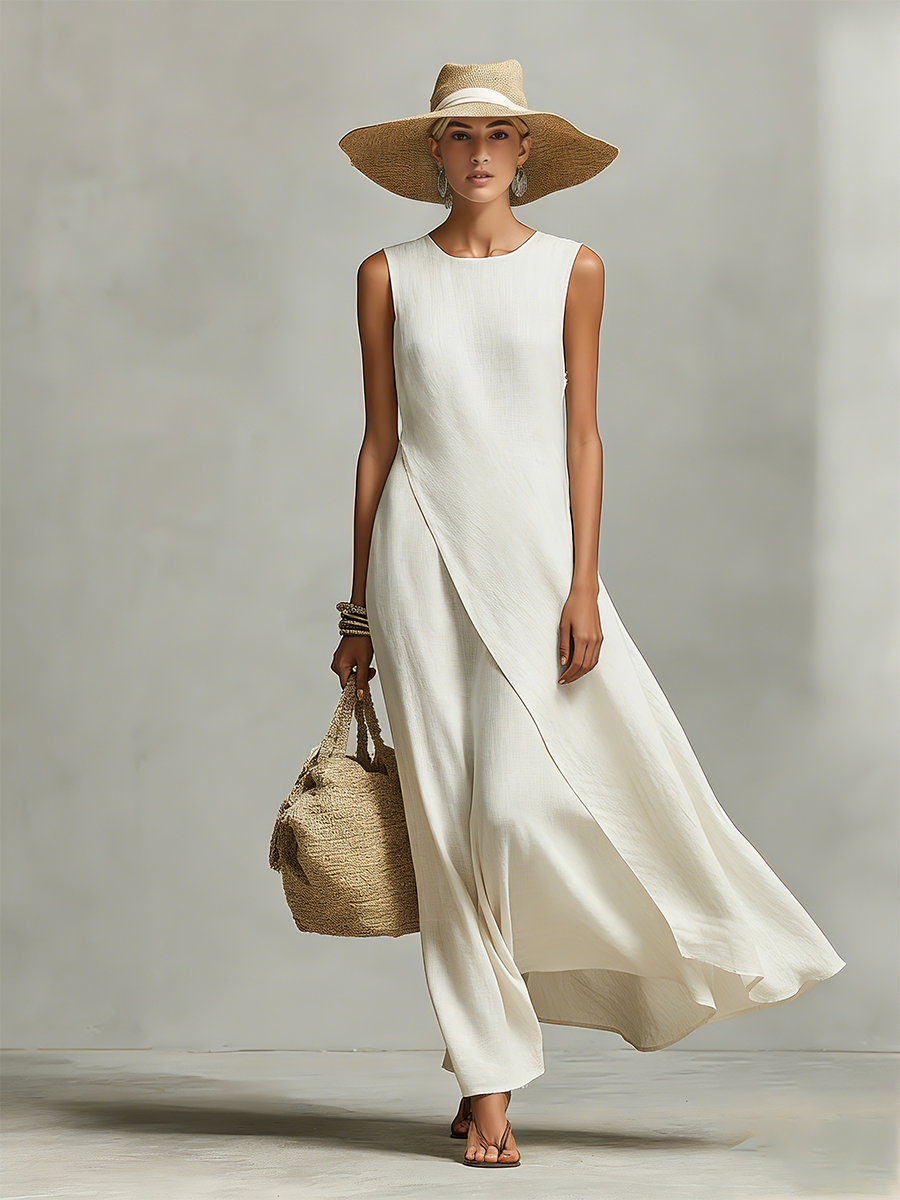 IVORY | LOOSE-FIT MAXI DRESS FOR WOMEN