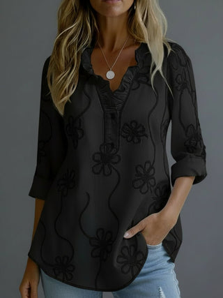 SOLVEIG | EMBROIDERED COTTON BLOUSE FOR WOMEN
