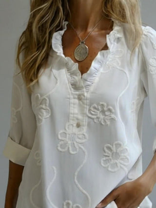 SOLVEIG | EMBROIDERED COTTON BLOUSE FOR WOMEN