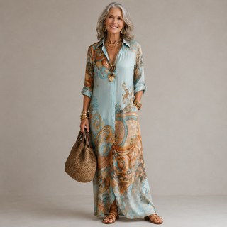 EVALEXY | MAXI PRINT LUXURY DRESS FOR WOMEN