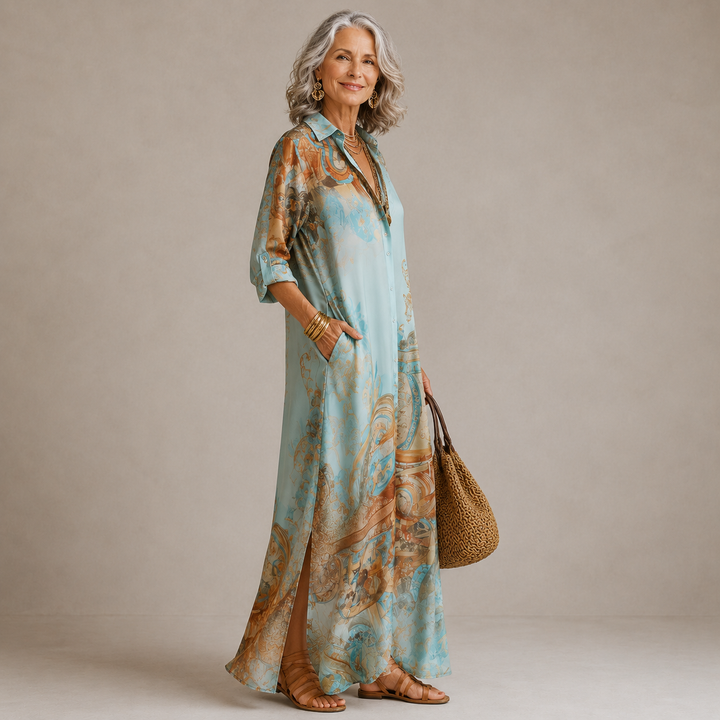EVALEXY | MAXI PRINT LUXURY DRESS FOR WOMEN