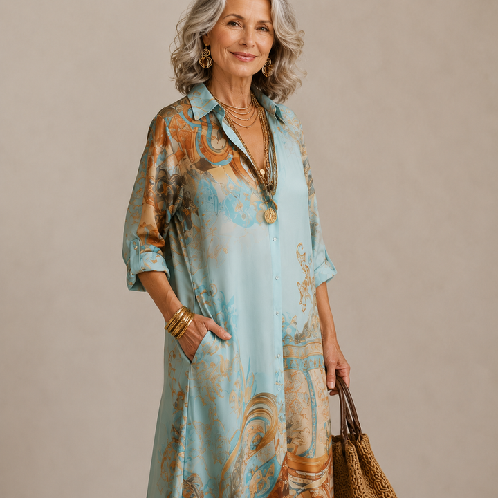 EVALEXY | MAXI PRINT LUXURY DRESS FOR WOMEN