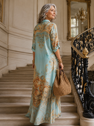 EVALEXY | MAXI PRINT LUXURY DRESS FOR WOMEN