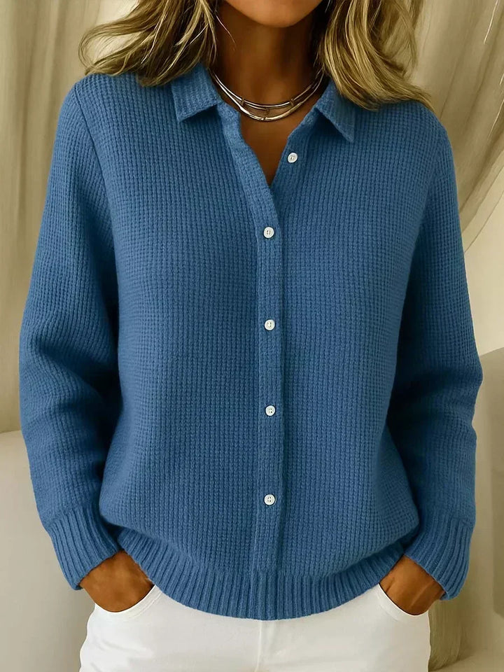 MARIT | TEXTURED KNIT BUTTON-UP CARDIGAN FOR WOMEN