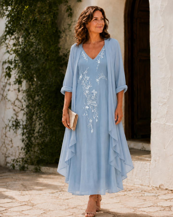 JULIET | LACE APPLIQUE DUSTER DRESS FOR WOMEN