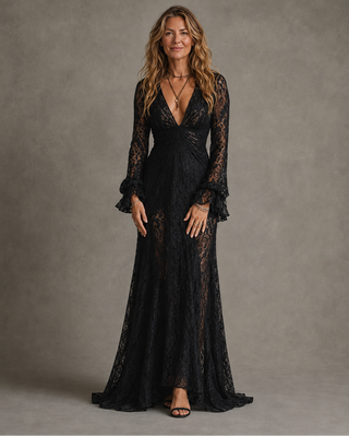 CHARLOTTE | PLUNGING V-NECK MAXI DRESS FOR WOMEN